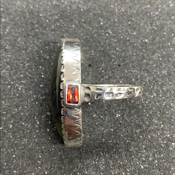 Carol Brodie Labradorite & Garnet SS Ring - Picture 4 of 8